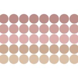 Dusty Rose Polka Dot Wall Stickers Taupe Nursery Decor - thumbnail 2