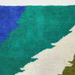 Handwoven Moroccan Berber Wool Rug Boho Shag Area Rug - thumbnail 4