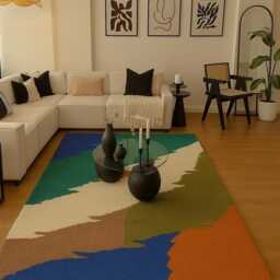 Handwoven Moroccan Berber Wool Rug Boho Shag Area Rug - thumbnail 2