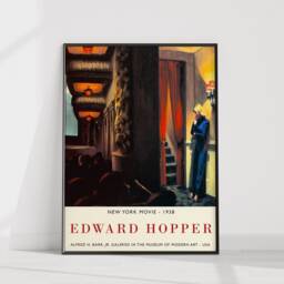 Edward Hopper Exhibition Poster, New York Movie, Art Print, Wall Decor, Realist Realism, Gift Idea, A1/A2/A3/A4 - thumbnail 2