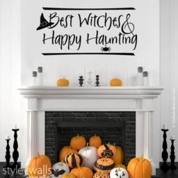 Halloween Wall Decal, Happy Haunting Best Witches & Spider Decal For Home Decor - thumbnail 2