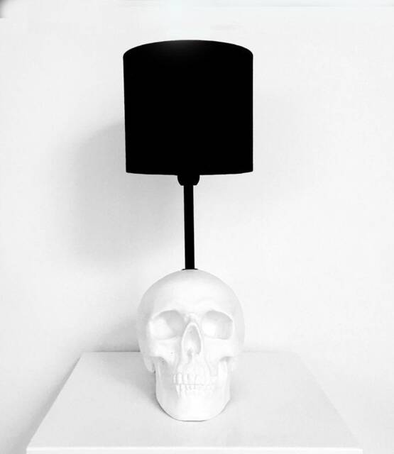 White Skull Lamp // Decor Handmade By Haus Of Skulls