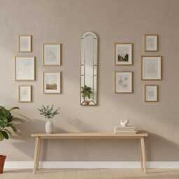 Peruvian Slim Arched Wall Mirror - Long Narrow Vertical Mirrors For Bedroom, Entryway Or Hallway 35.4 - thumbnail 3