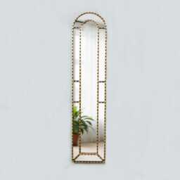Peruvian Slim Arched Wall Mirror - Long Narrow Vertical Mirrors For Bedroom, Entryway Or Hallway 35.4