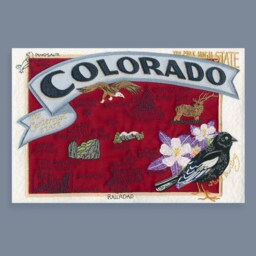 Colorado State Pillow With Feather Insert - thumbnail 4