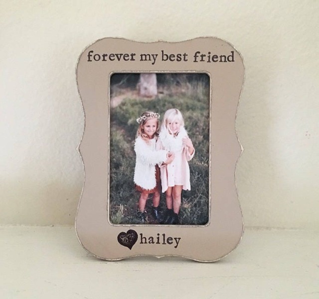 Best Friends Picture Frame Gift For Best Friend Besties Gift Bff Forever My Little Girl Friendship - Flowers in December - image 1