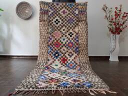 Boucherouite Rug, Moroccan Boucherouite Rug , Azilal , Vintage Berber - thumbnail 1