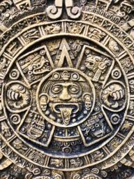 Aztec Mayan Calendar Stone Wall Plaque Sun Stone Home Or Garden Ornament - thumbnail 1