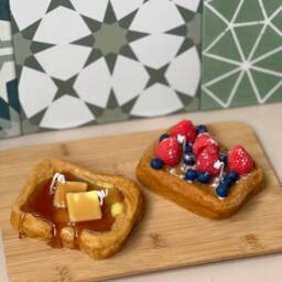 French Toast Candle Unique Fake Food Realistic Gift Breakfast - thumbnail 2