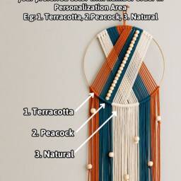 Wall Hanging Dreamcatcher, New House Gift, Colorful Macrame, Boho Bedroom Decor, Modern Hanging, Farmhouse Unique Gift V50 - thumbnail 3