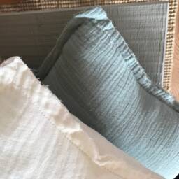 Mint Muslin Star Pillow Kids Room Decor, Baby Bedding - thumbnail 4
