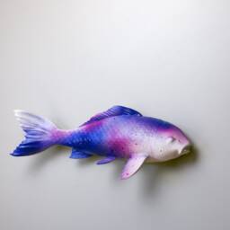 Wooden Koi Sculpture - Wall - 2 - thumbnail 2