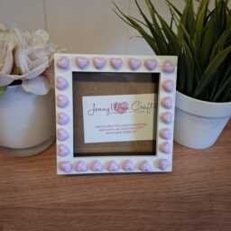 Lilac Heart Cabochons Square Photo Frame 4 X Inches - thumbnail 4