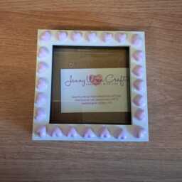 Lilac Heart Cabochons Square Photo Frame 4 X Inches - thumbnail 2