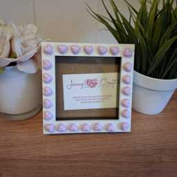 Lilac Heart Cabochons Square Photo Frame 4 X Inches