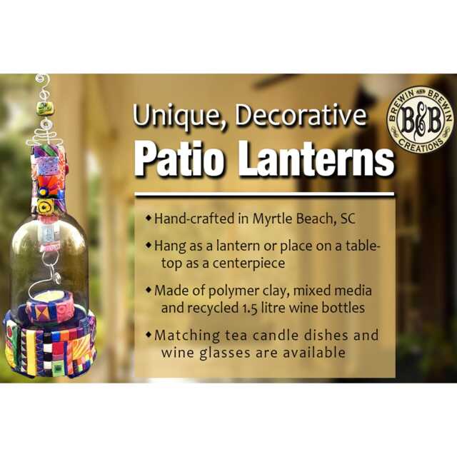 Seascape in Corals One-Of-A-Kind Sculpted Patio Lantern - Last Of This Style - image 1
