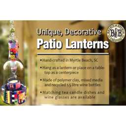 Seascape in Corals One-Of-A-Kind Sculpted Patio Lantern - Last Of This Style