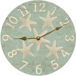 starfish Wall Clock - Coastal-Inspired Timepiece For Beach Decor - thumbnail 2