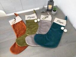 Personalised Plush Velvet Christmas Stockings - 8 Colours Available