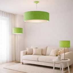 Green Hanging Lamp Isabella Fom ??40 Till 70 cm Damask With Light Edge Diffuser - thumbnail 4