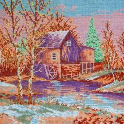 Wall Embroidery Art, Canadian Fall Stitched Canvas, Embroidered Hanging Home D??cor, Welcoming Gift - thumbnail 3