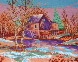 Wall Embroidery Art, Canadian Fall Stitched Canvas, Embroidered Hanging Home D??cor, Welcoming Gift - thumbnail 1