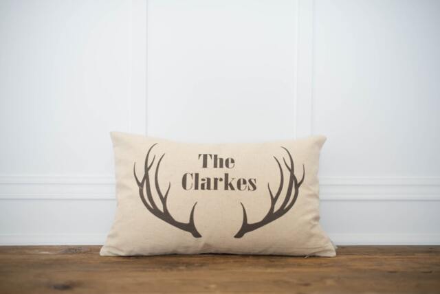 Custom Antlers Lumbar Pillow - image 1