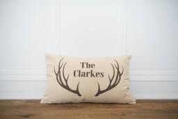 Custom Antlers Lumbar Pillow - thumbnail 1