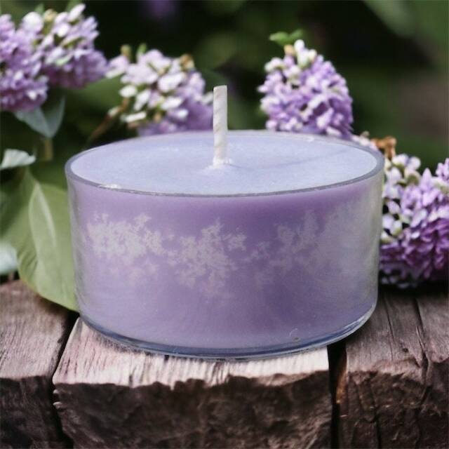 Lilac Scented Soy Candles Tealights Spring Floral Rustic Home Decor - image 1