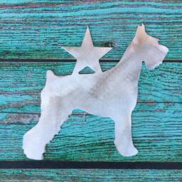 Giant Schnauzer, Dog Christmas Tree Topper, Holiday Decoration, Wall Hanging, Yard Stake, Metal Art, Aluminum - thumbnail 3