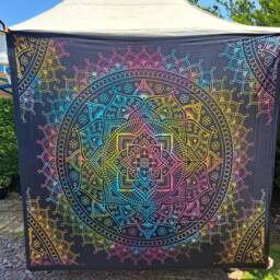 Indian Mandala Tapestry, Bohemian Double King Size Throw, Colourful Floral Wall Hanging - thumbnail 3