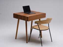 Office Desk - Writing Table, Made Of Solid Walnut - thumbnail 1