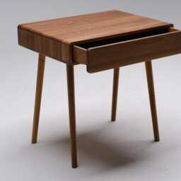 Office Desk - Writing Table, Made Of Solid Walnut - thumbnail 4