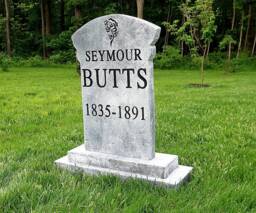 Seymour Butts Silly Clever Halloween Tombstone Yard Prop - thumbnail 1