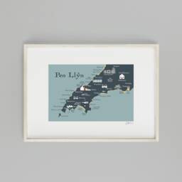 Pen Ll??n Print, Wales, Cymru, Pluen, Peninsula, Welsh Art, Aberdaron, Porthdinllaen, Abersoch, Prints - thumbnail 1