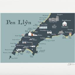 Pen Ll??n Print, Wales, Cymru, Pluen, Peninsula, Welsh Art, Aberdaron, Porthdinllaen, Abersoch, Prints - thumbnail 2