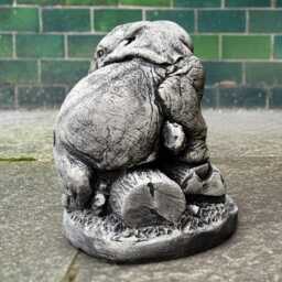 Outdoor Elephant Statue Concrete Figurine Cement Animal Sculpture Stone Garden & Home Decoration Front Door Art Lover Gift - thumbnail 4