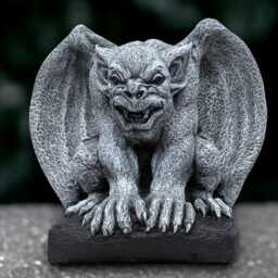 Outdoor Gargoyle Statue Concrete Monster Sculpture Stone Demon Decoration Gothic Ornament Front Door Figurine Lover Gift Yard Art - thumbnail 1