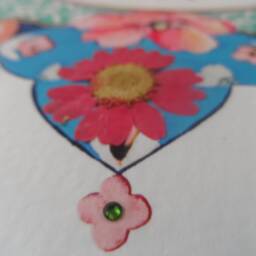 New Home Blessing, Pressed Flower Art, Judaica Wall Housewarming Gift, Jewish Art , Wedding Gift, Wall Hanging, Decor - thumbnail 3
