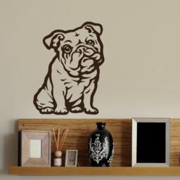 English Bulldog Vinyl Decal Dog Puppy Pet Wall Art - thumbnail 2