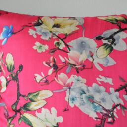 Spring Summer Florals, Pink Floral Print Pillow Cover , Hot Cushion Decorative - thumbnail 3