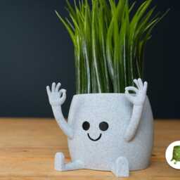 Cheeky Smiley Face Plant Pot, Hand Gesture Planter, 3D Printed Succulent Planter Or Pen Holder - Choose From 6 Fun Designs - thumbnail 3