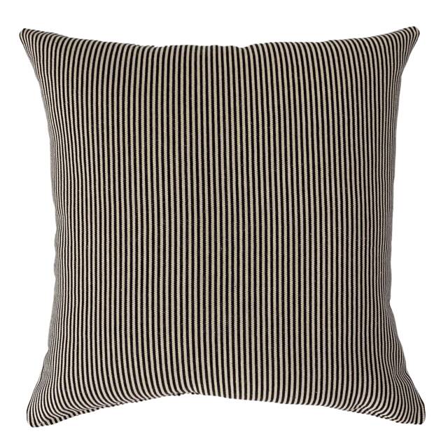 Black Pin Stripe Pillow Cover, Farmhouse Style - image 1