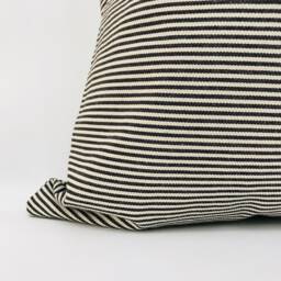 Black Pin Stripe Pillow Cover, Farmhouse Style - thumbnail 3