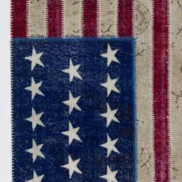 American Flag Design Patchwork Rug, Bright Colors - thumbnail 3