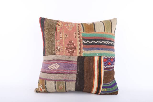 20x20 Vintage Kilim Pillow Cover Striped Turkish Throw - image 1