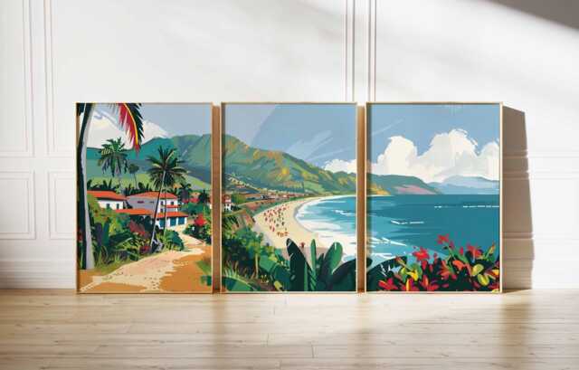 Set Of 3 Venezuela Posters, South America Travel Prints, Wall Art, Landscape Decor, Gift, Adventure Prints - image 1