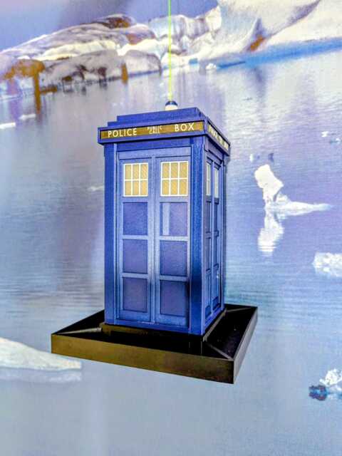 Doctor Who Tardis Bird Seed Feeder, Handmade 3D Printed Table, Police Telephone Box in Royal Blue Or Navy , Whovian Gift Idea - image 1