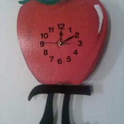 Apple Pi Math Teacher Children's Pendulum Wall Clock - thumbnail 2