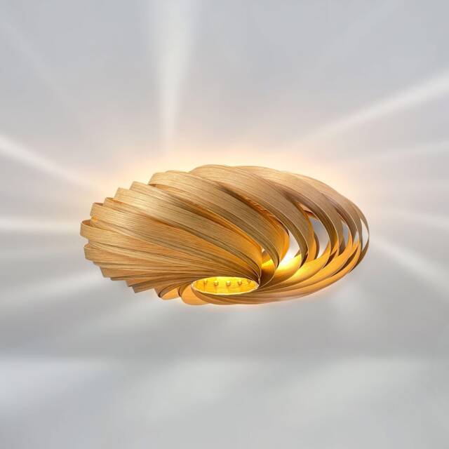 Large Ceiling Lamp Made Of Oak Wood. Handmade Wooden From Cologne Studio - image 1
